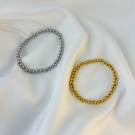 Pulsera de bolitas acero inoxidable 5 mm