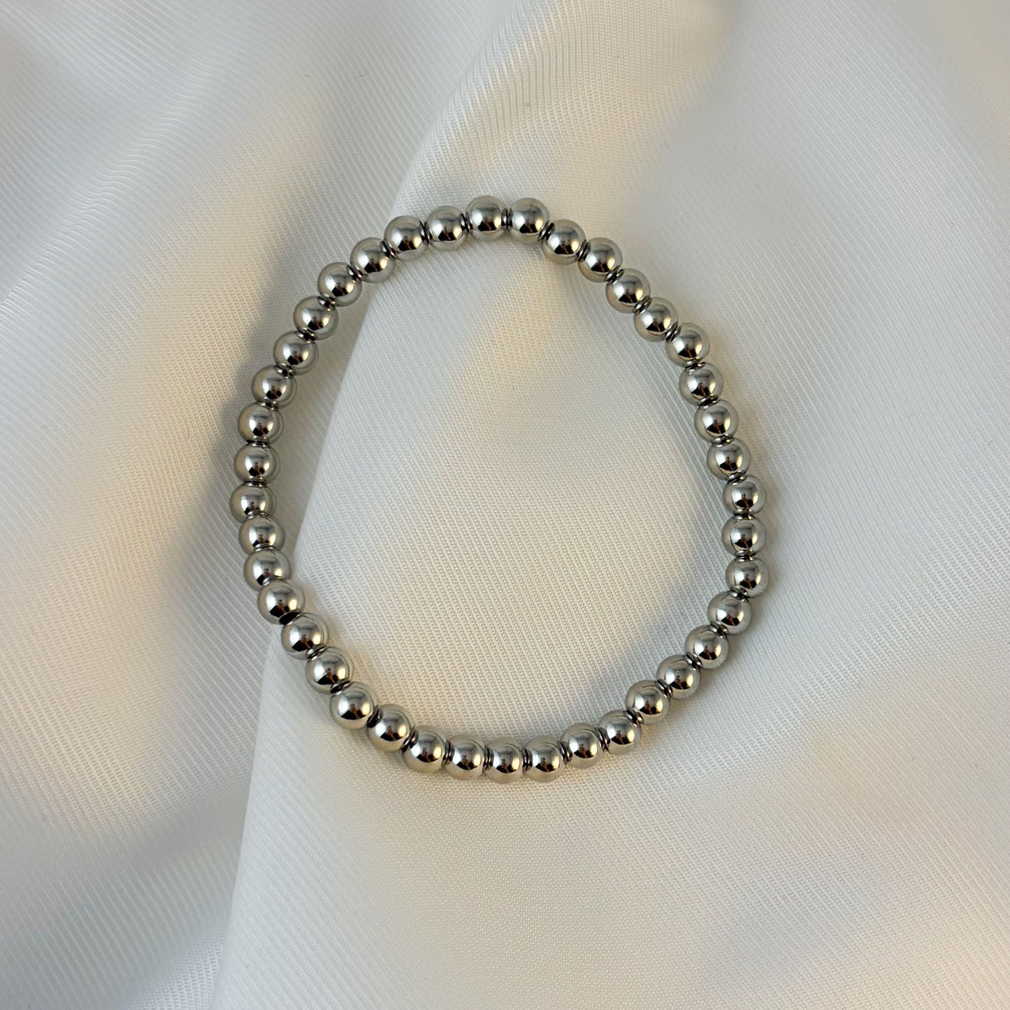 Pulsera de bolitas acero inoxidable 5 mm
