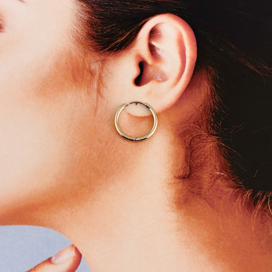 Arracadas tubulares chicas acero inoxidable