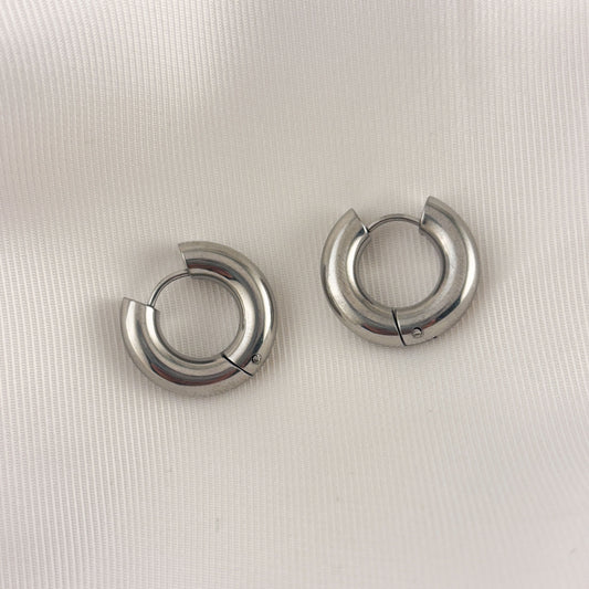 Arracada chunky chica 2 cm acero inoxidable