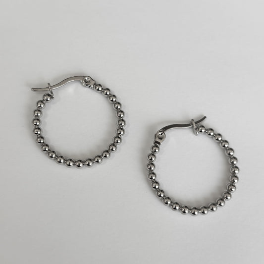 Arracadas bolitas 2.5 cm acero inoxidable