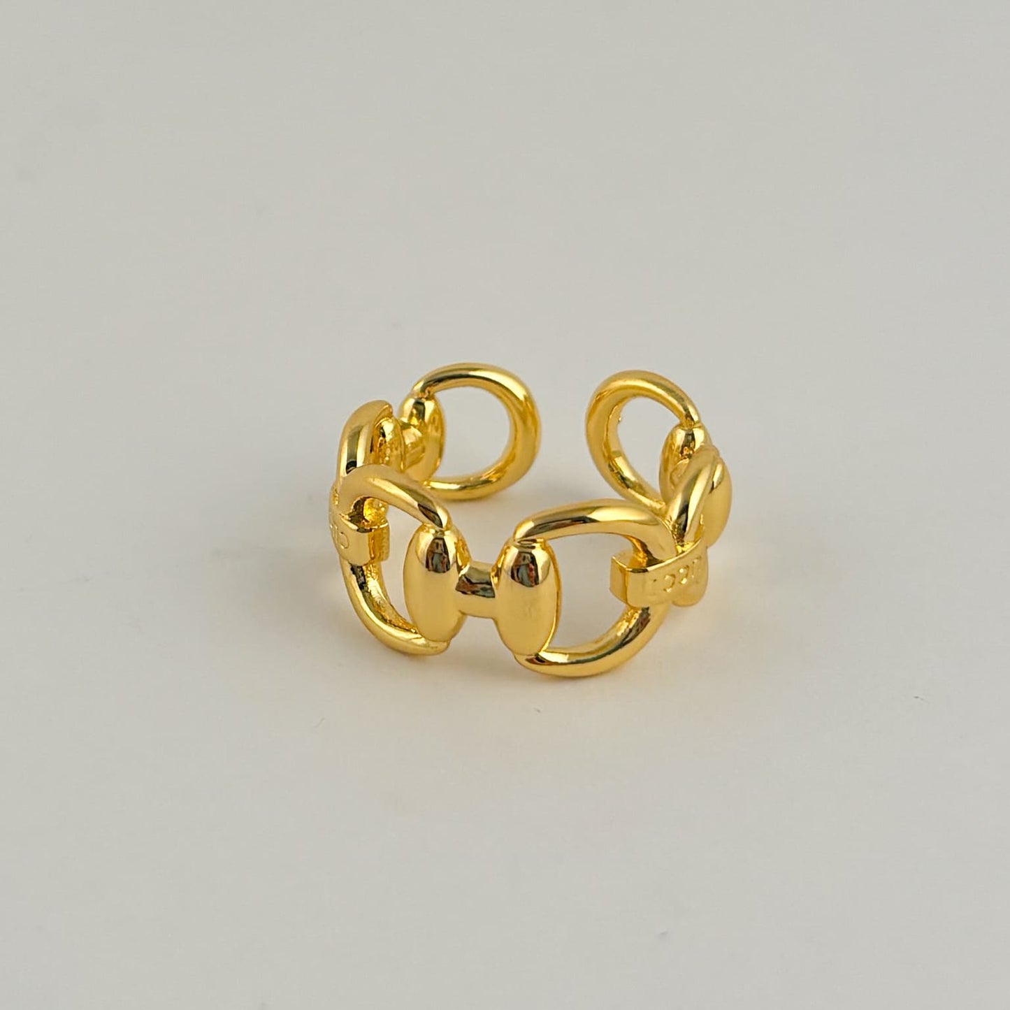 Anillo aros chapa de oro ajustable