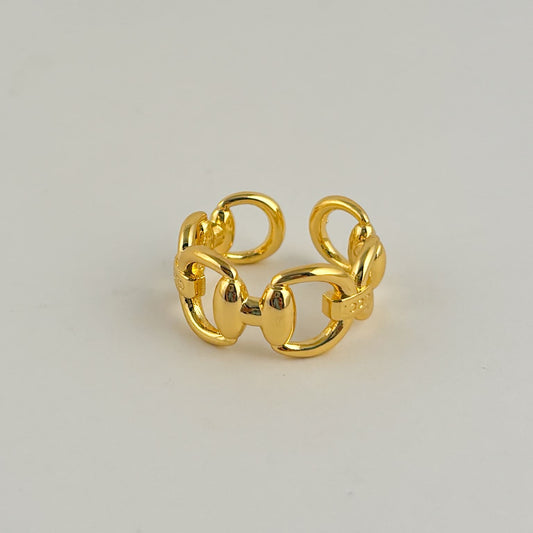 Anillo aros chapa de oro ajustable