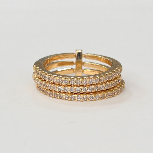 Anillo multi churumbelas chapa de oro