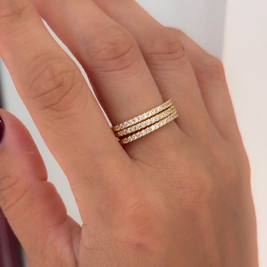 Anillo multi churumbelas chapa de oro