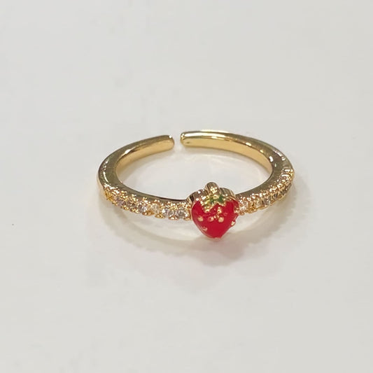 Anillo delgado chapa de oro fresa
