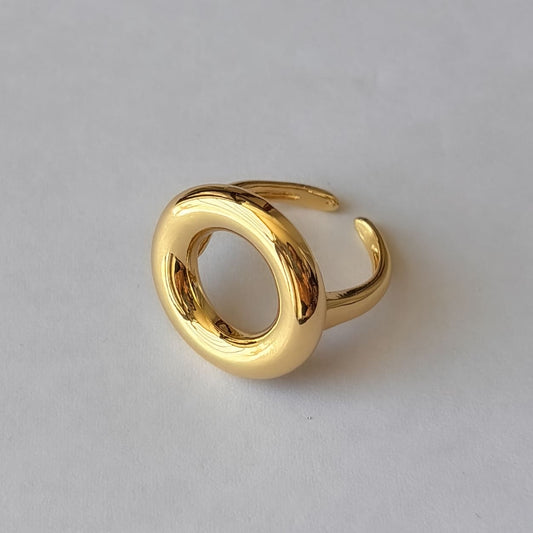 Anillo dona chapa de oro ajustable