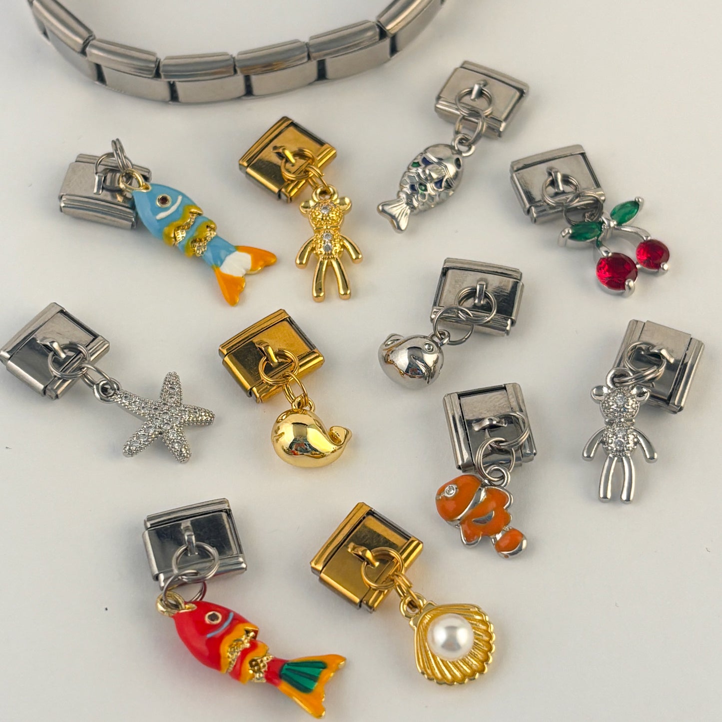 Charms colgantes para pulseras italianas diferentes modelos