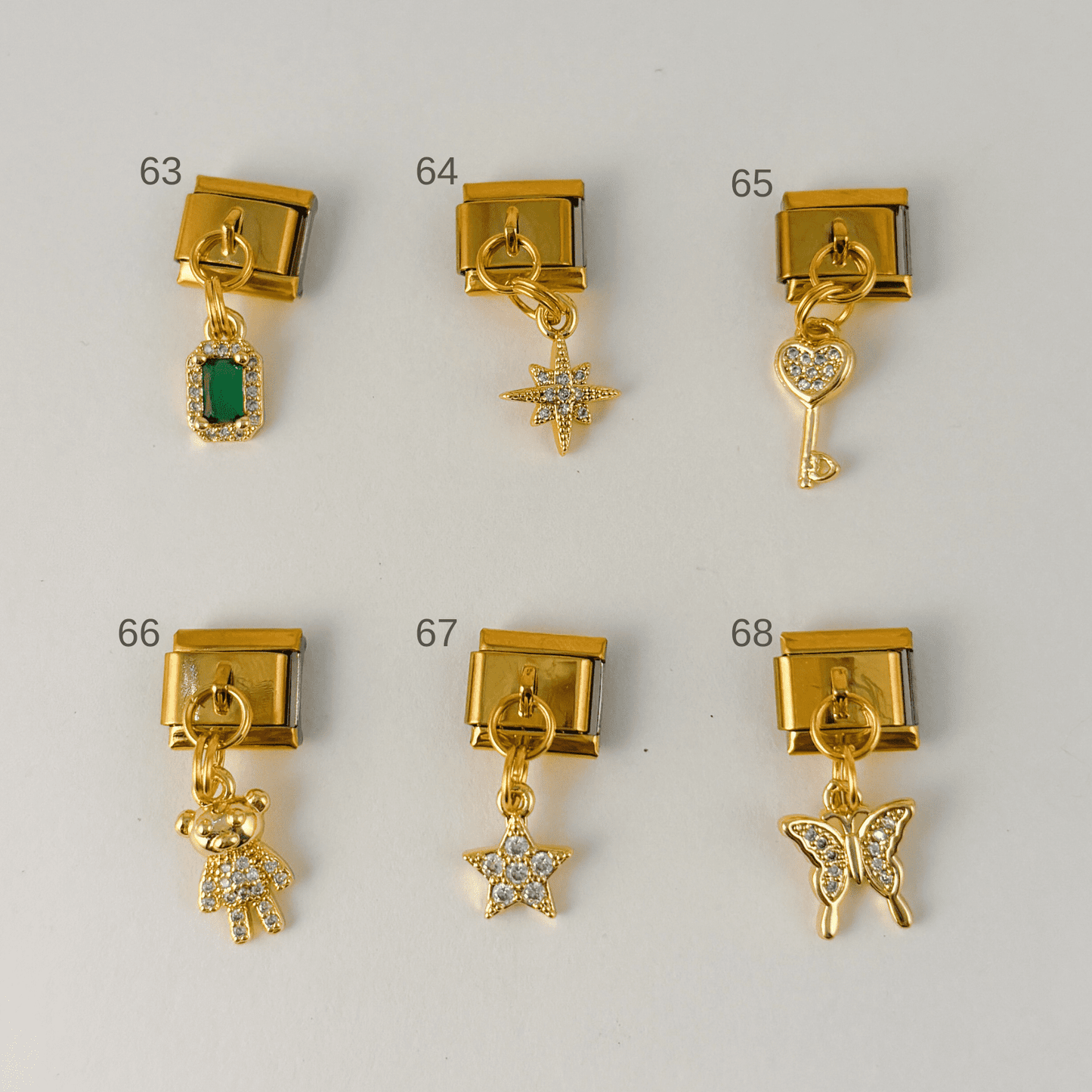 Charms para pulseras italianas dijes colgantes dorados