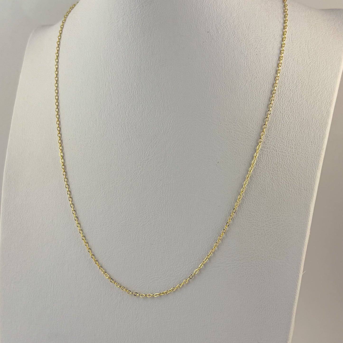 Cadena de chapa de oro delgada básica 45 + 5 ext cm para dijes