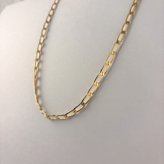 Cadena chapa de oro eslabón largo 60 cm