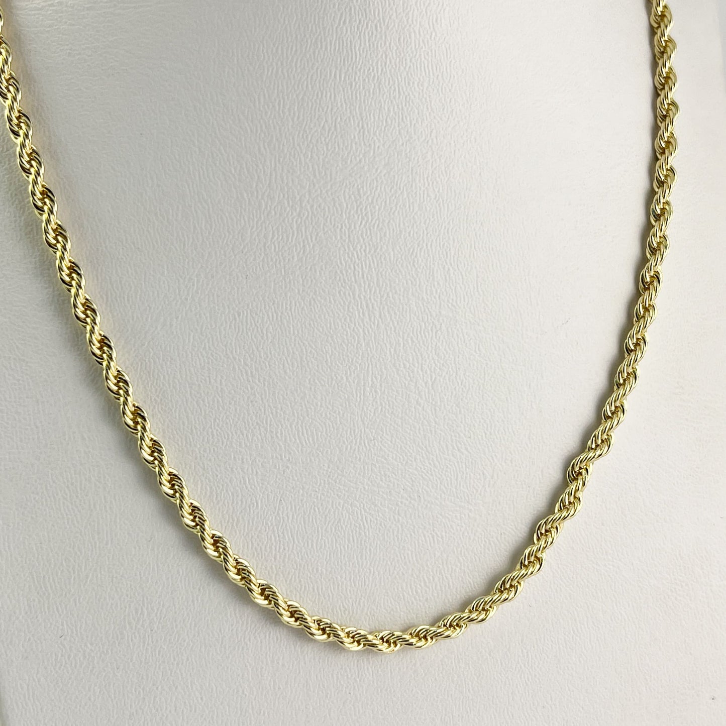 Cadena torsal chapa de oro 4 mm 55 cm