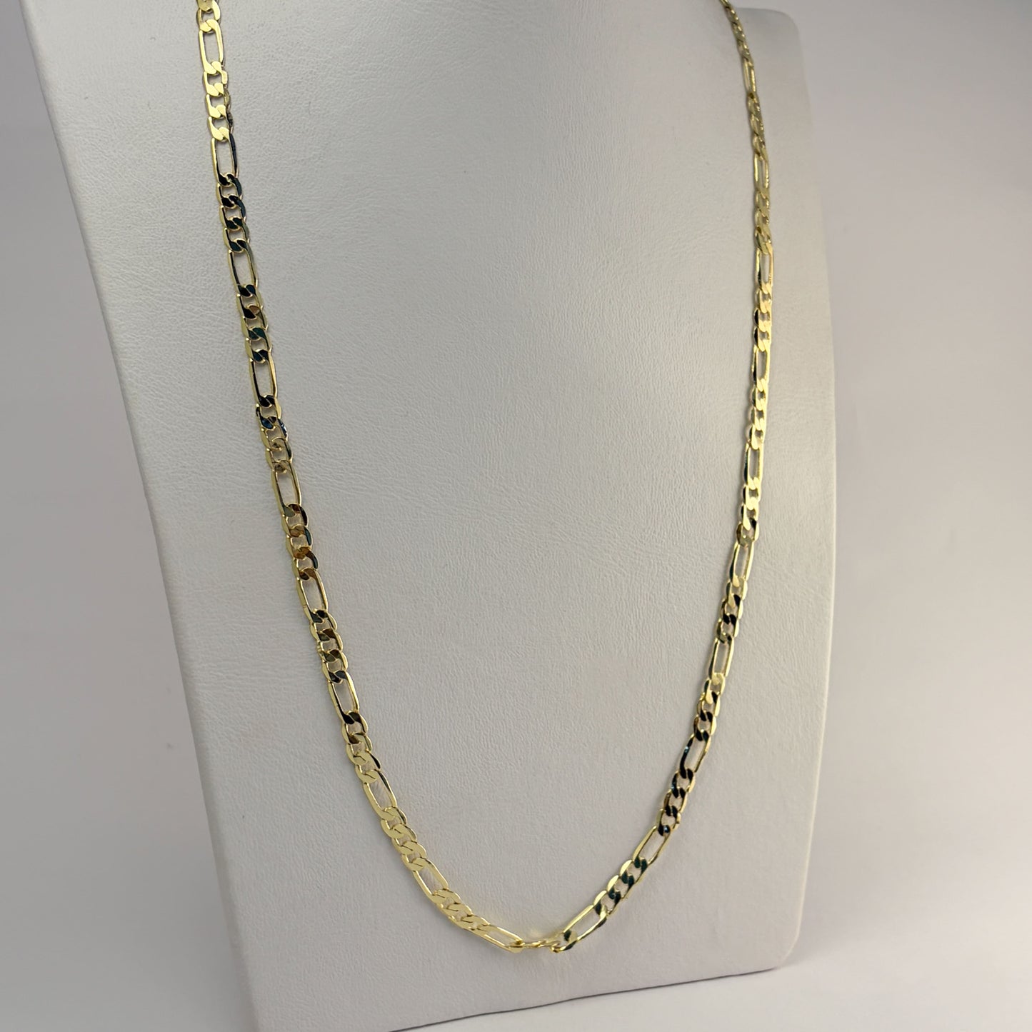 Cadena 3x1 delgada chapa de oro 55 cm