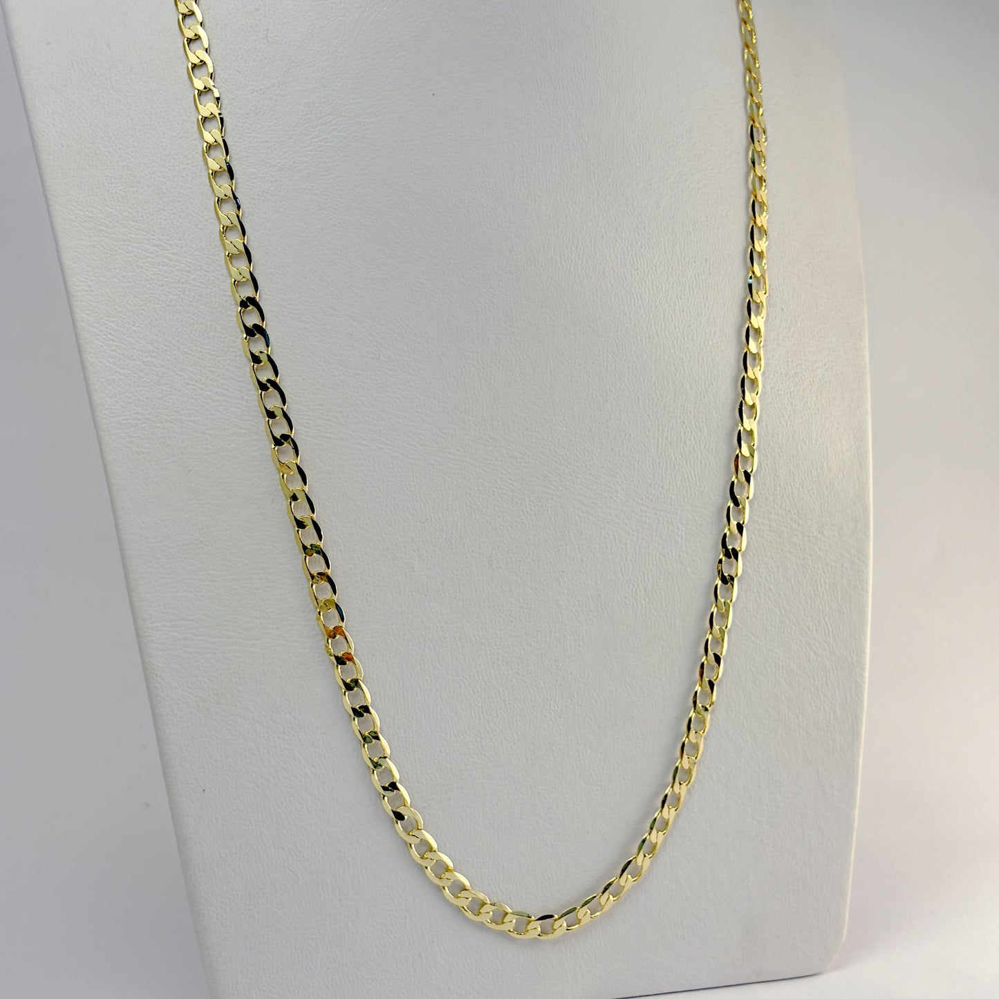 Cadena barbada chapa de oro 55 cm