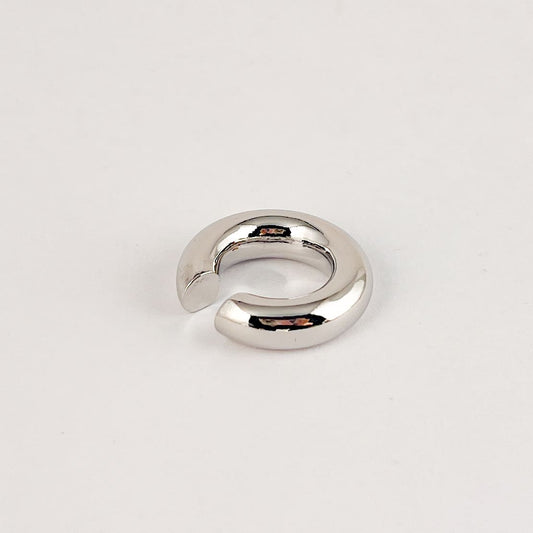 Ear cuff simulación de perforación chunky chico chapa de oro plateado