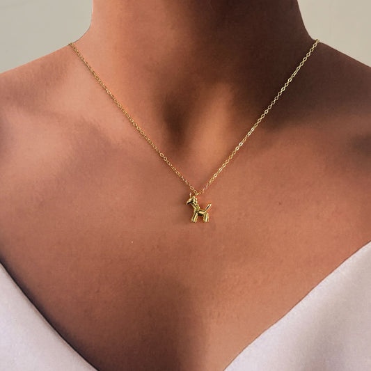 Collar dije unicornio chapa de oro