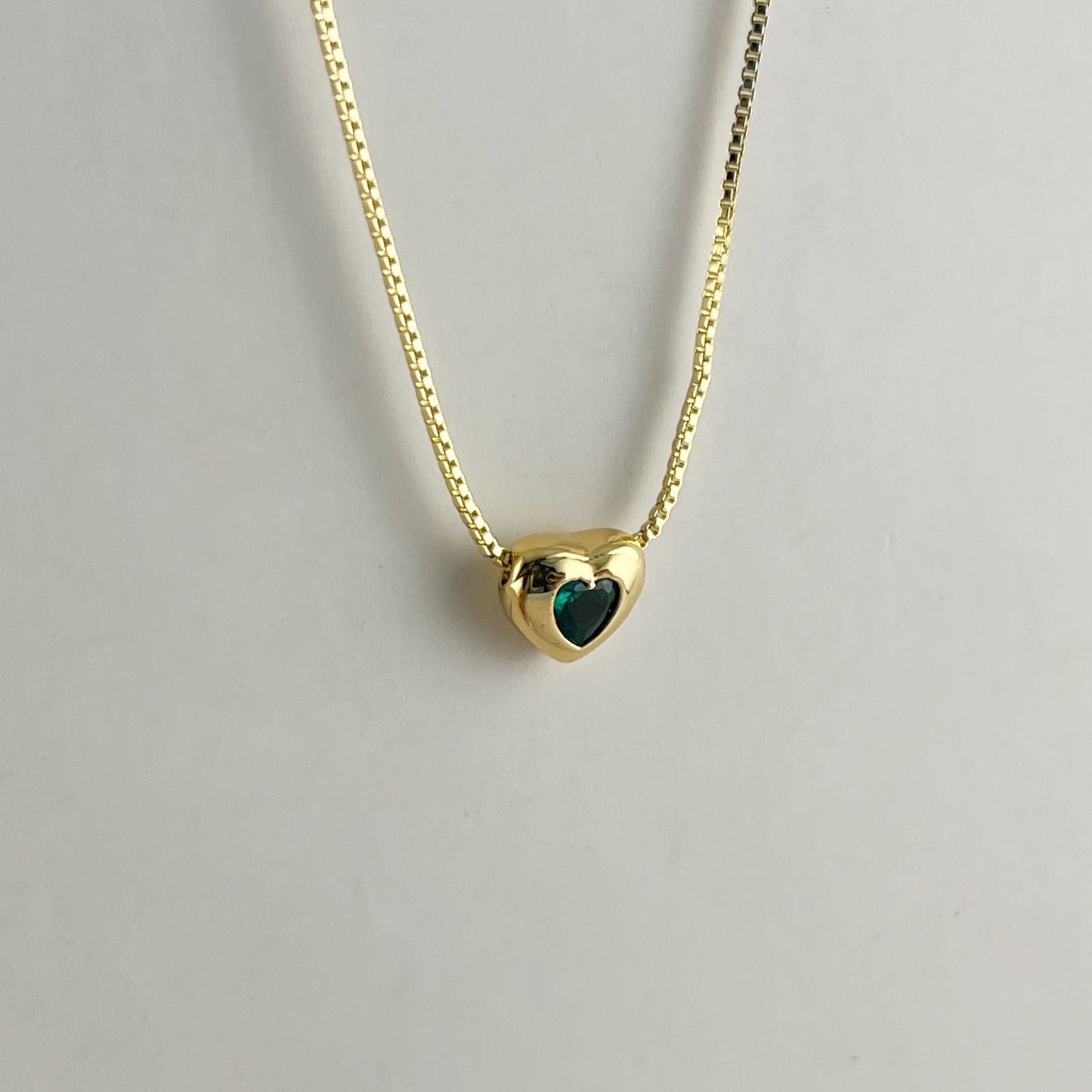 Collar corazón cristal color ajustable