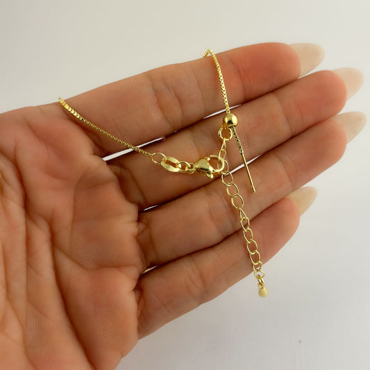 Collar corazón cristal color ajustable