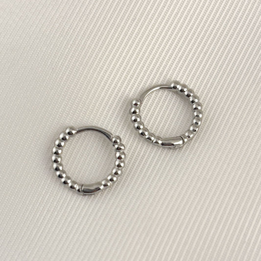 Huggies plateadas soga chapa de oro