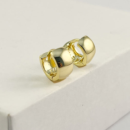 Huggies minis chapa de oro anchas 8 mm