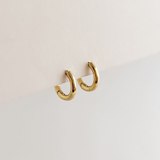 Huggies lisas chapa de oro 1 cm