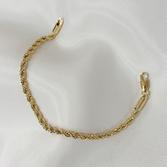 Pulso torsal chapa de oro para dama/niña 16 cm