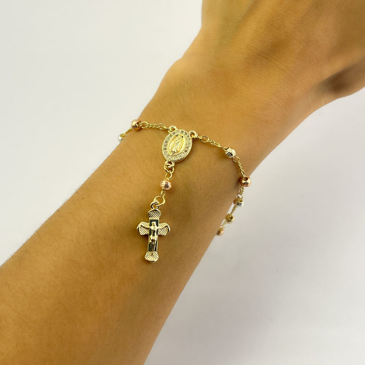 Pulsera misterio florentino chapa de oro