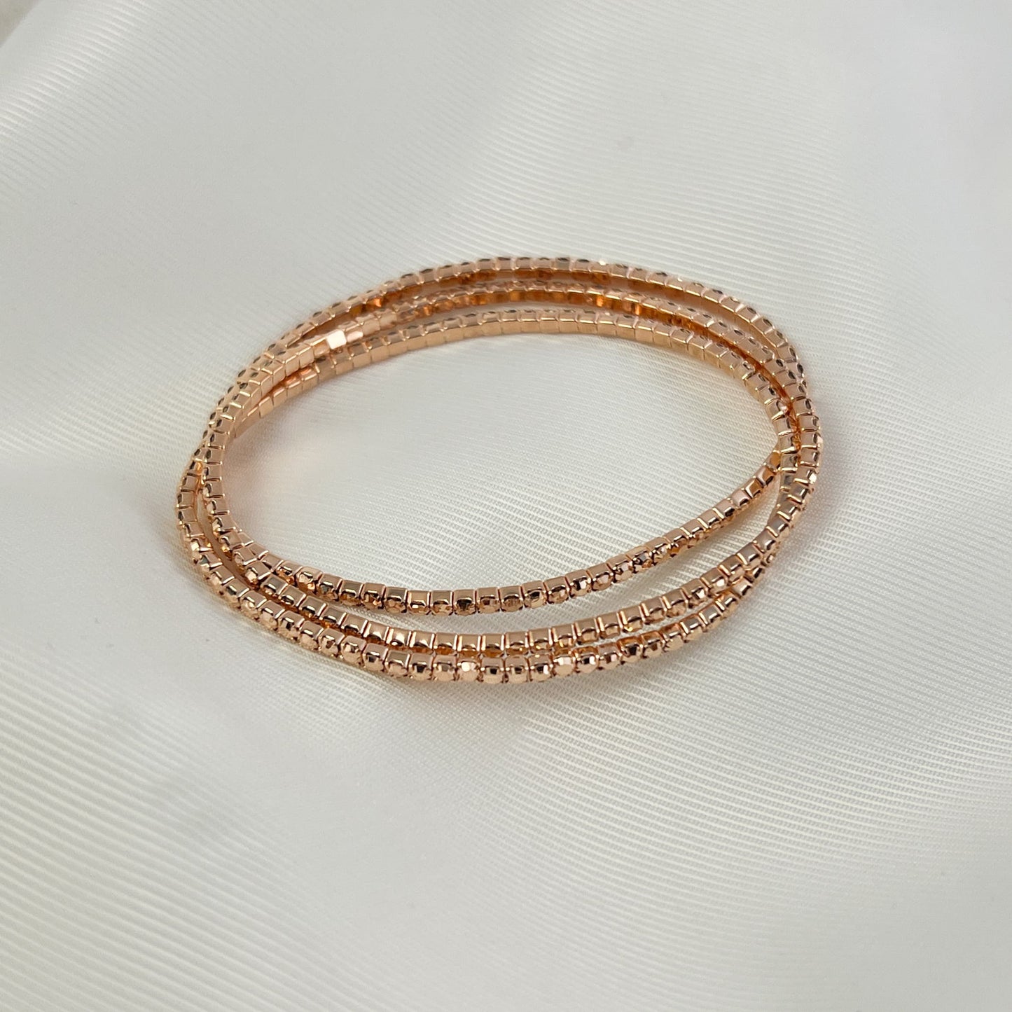 Set de 3 Pulseras bisutería elástica brillante