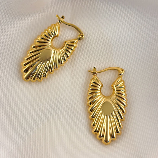 Arracadas chapa de oro resplandor