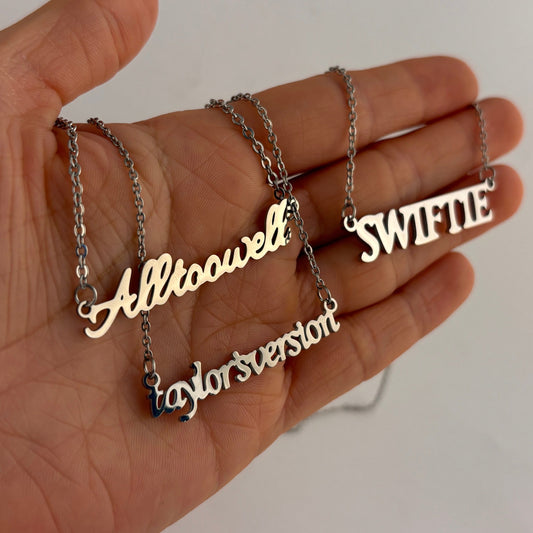 Collar Taylor Swift varios acero inoxidable plateado