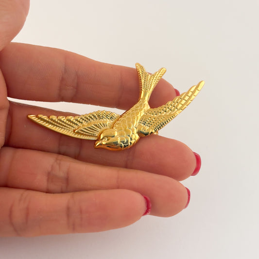Broche para cabello acero premium pajarito