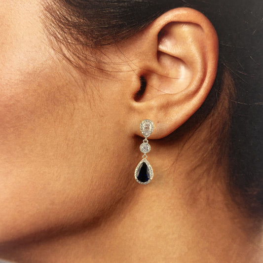 Aretes cortos zirconias baño de oro diferentes modelos