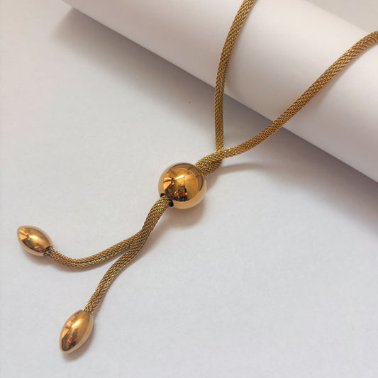 Collar corbatín ajustable acero inoxidable dorado