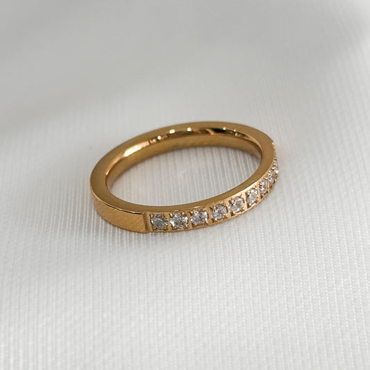 Anillo churumbela dorada acero inoxidable