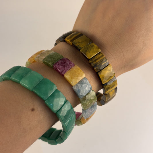 Pulsera piedra natural elástico distintas piedras