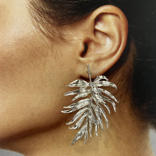 Arete maxi hola de palma bisutería