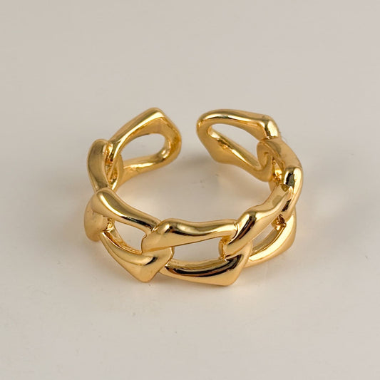 Anillo chapa de oro raro varios modelos ajustables