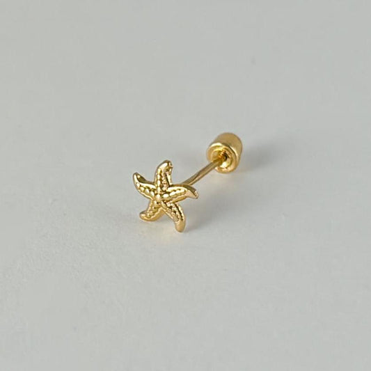 Piercing estrella de mar oro de 10k