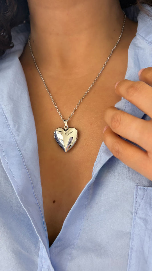 Relicario con foto y texto grabado a láser regalo día de las madres