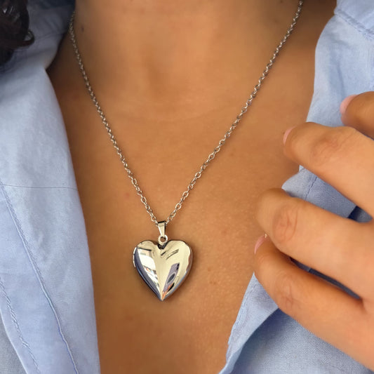 Relicario corazón con foto y texto grabado a láser regalo