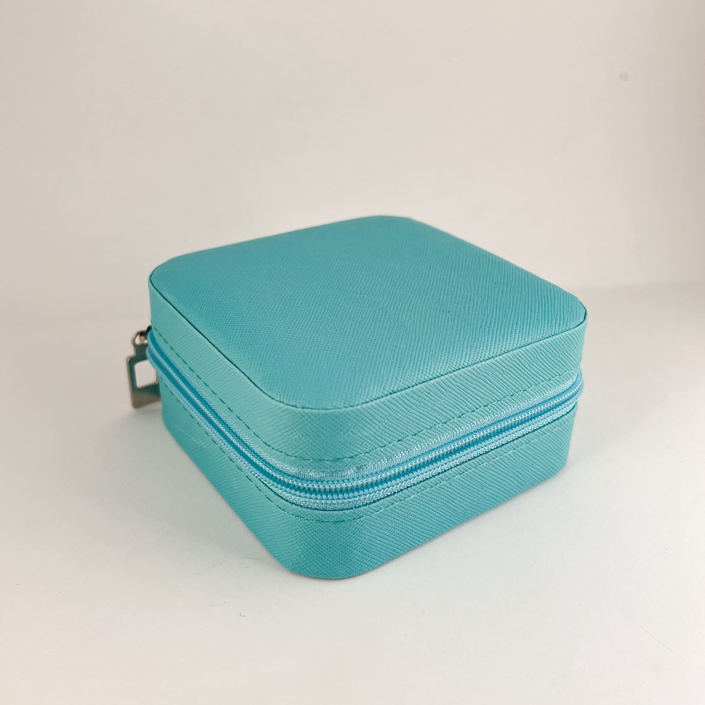 Joyero organizador cuadrado portátil rosa