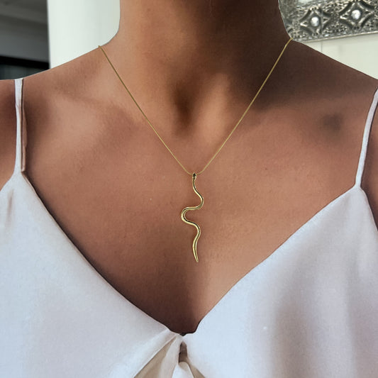 Collar de vivora lisa acero