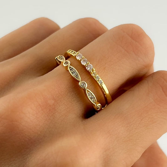 Anillo chapa de oro ajustable delgados diferentes modelos