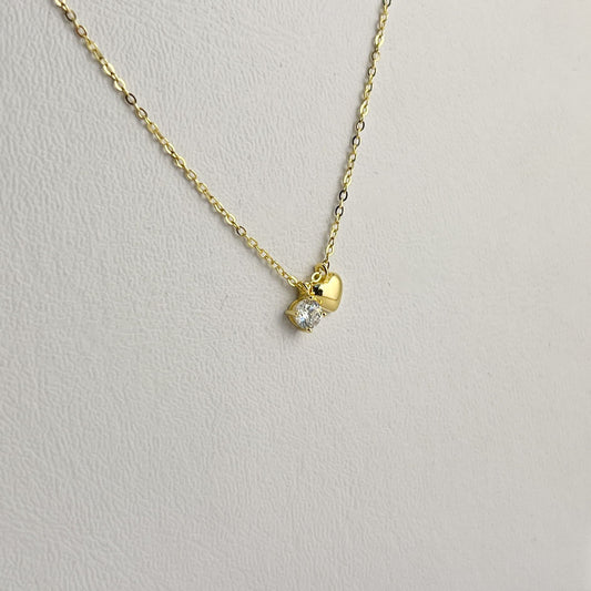 Collar plata .925 dije zirconia mini corazón