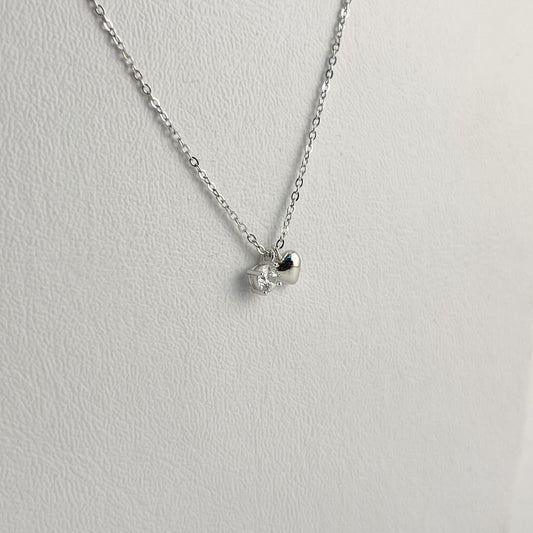 Collar plata .925 dije zirconia mini corazón