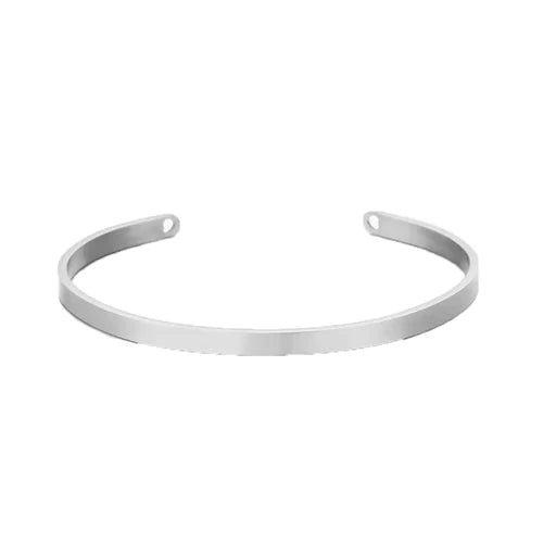 Brazalete ajustable acero inoxidable con 1 grabado