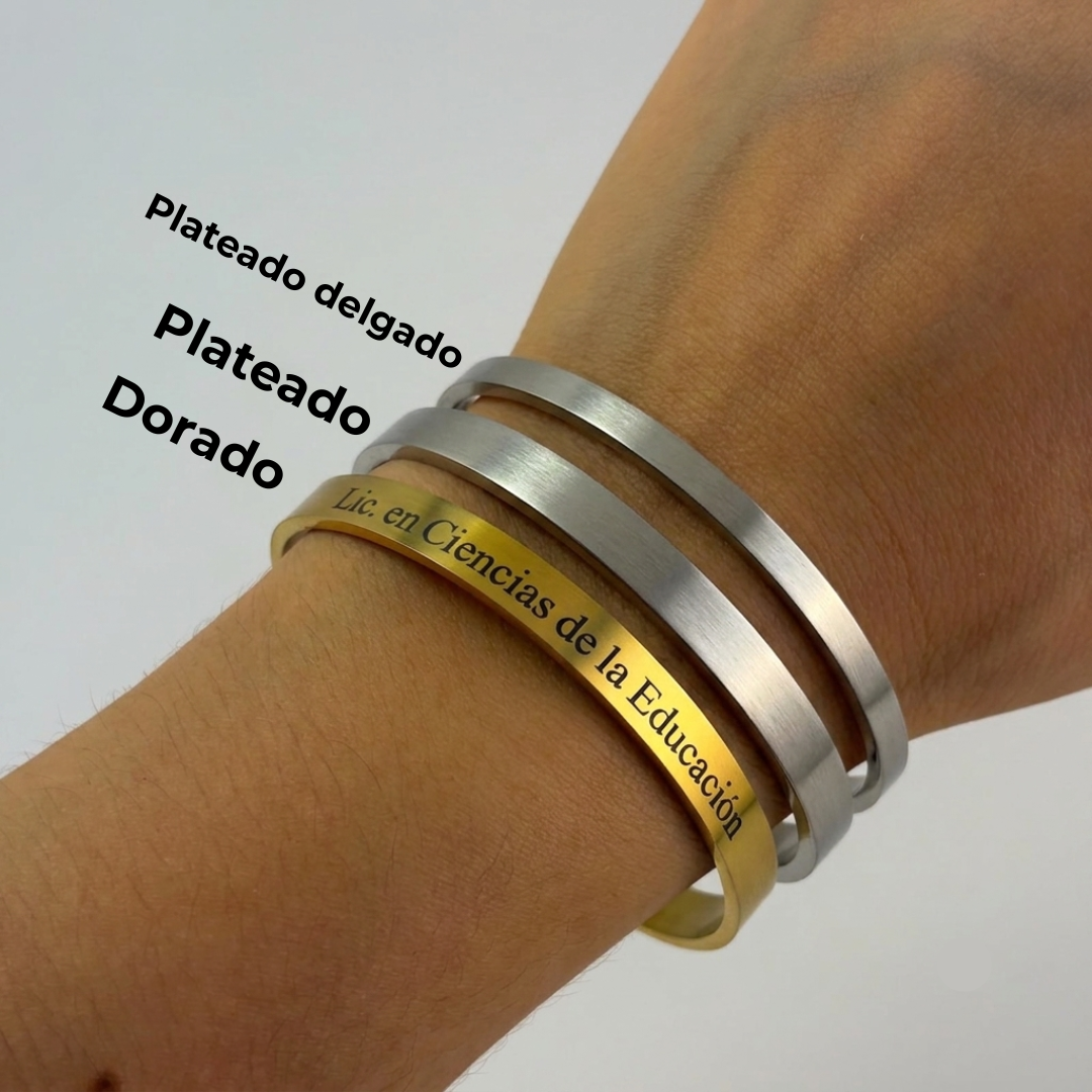 Brazalete personalizado con grabado láser - Regalo de graduación👩‍🎓🎓