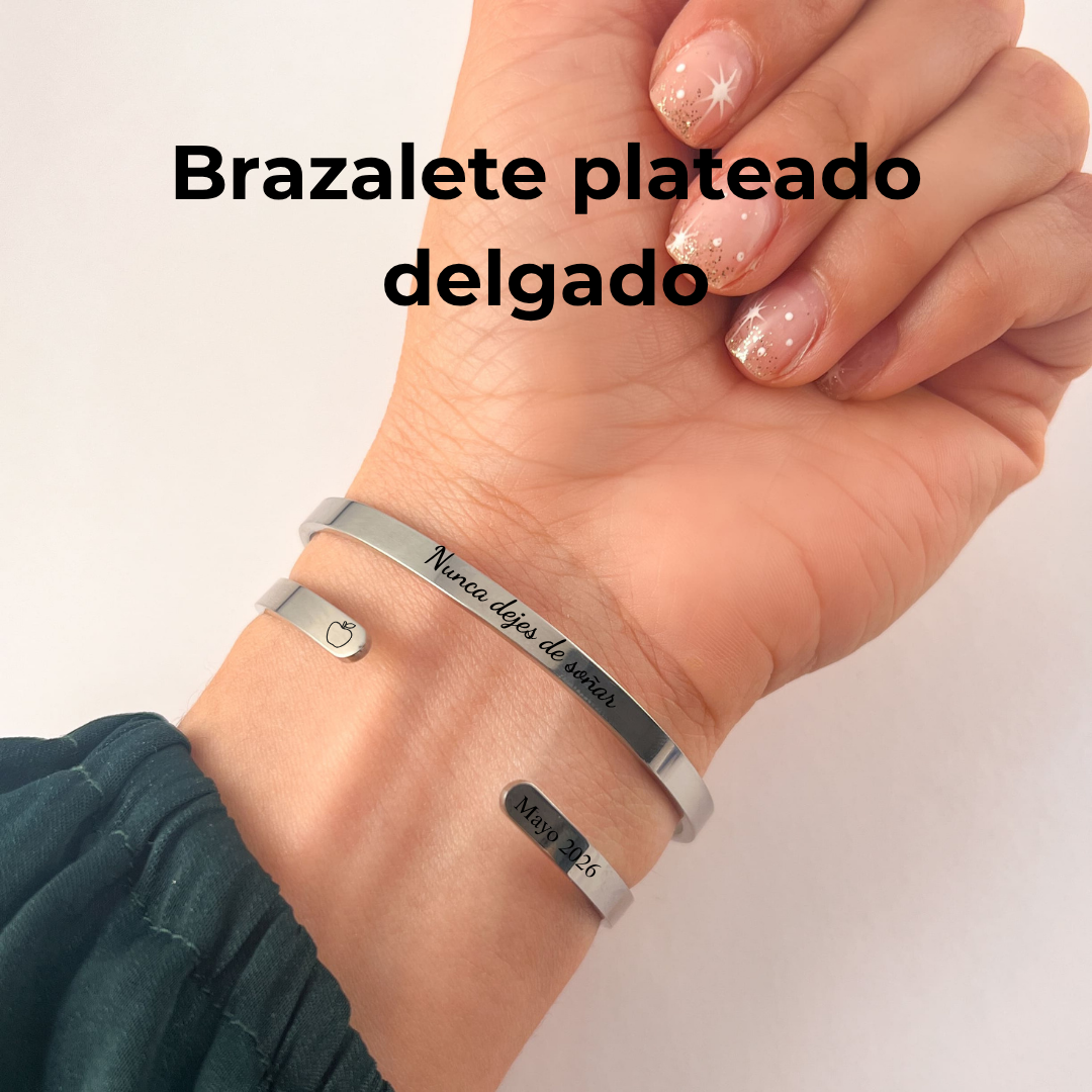 Brazalete personalizado con grabado láser - Regalo de graduación👩‍🎓🎓