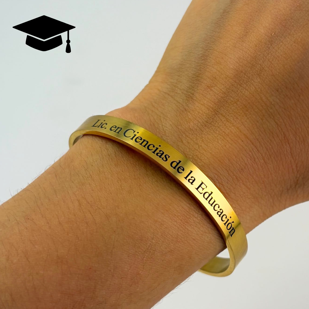 Brazalete personalizado con grabado láser - Regalo de graduación👩‍🎓🎓