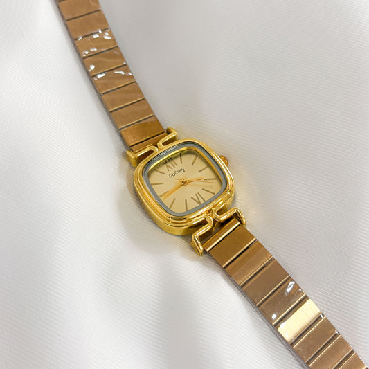 Reloj vintage chapa de oro y acero inoxidable